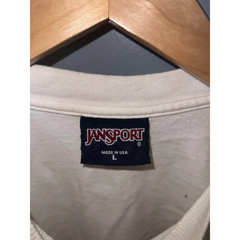 Vintage JanSport Beaver College Knights Long Sleeve Shirt White Mens Large USA